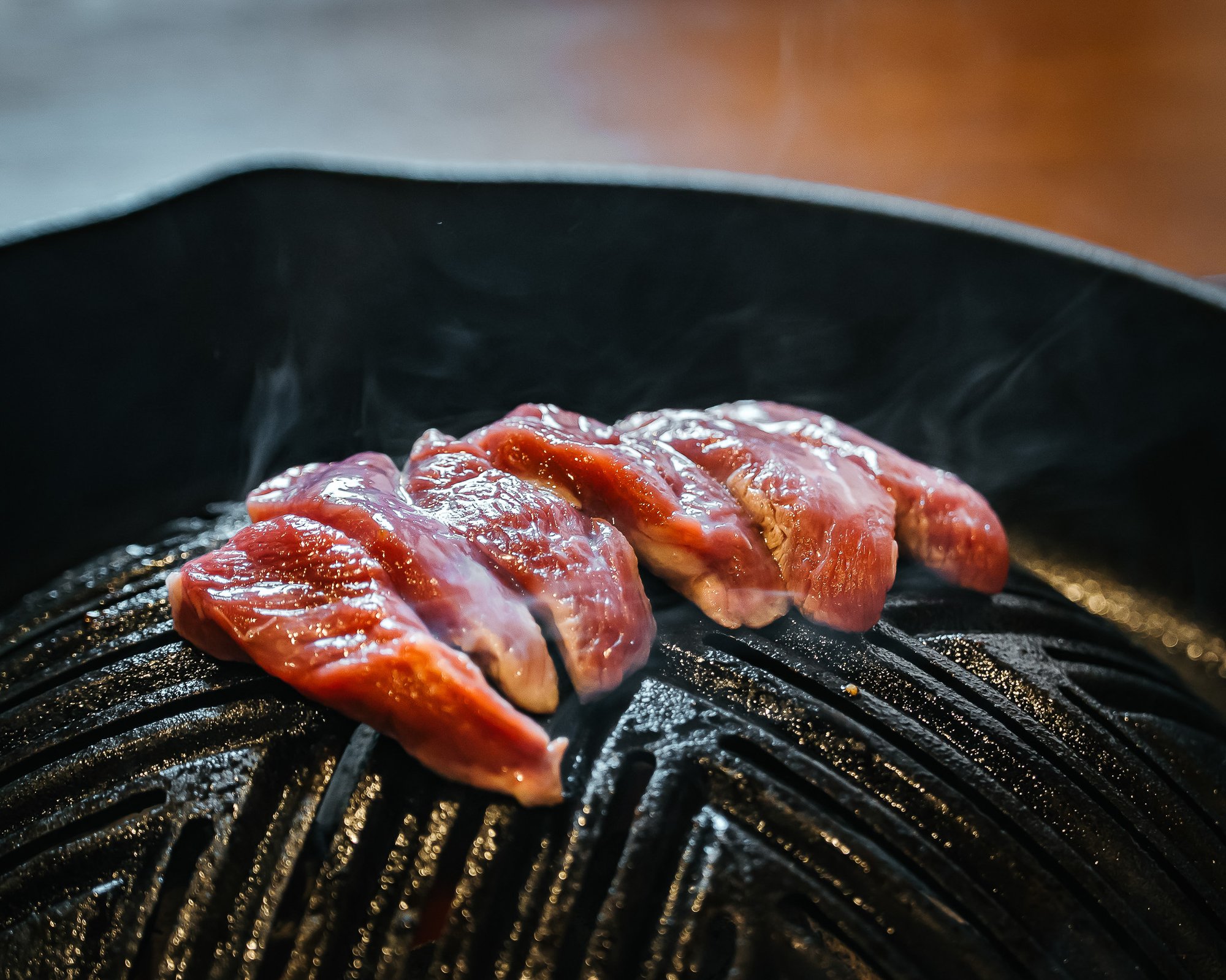 ラム肉の焼き上がり